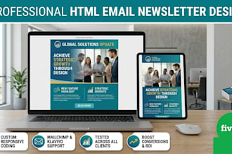 do a professional HTML email newsletter design