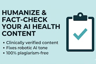 humanize and fact check your ai health content