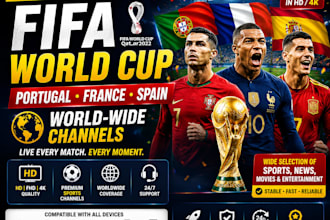 offer best channel for fifa worldcup portugal france spain with world wide