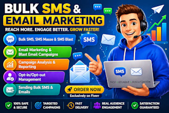 send bulk sms  marketing email blast and text message