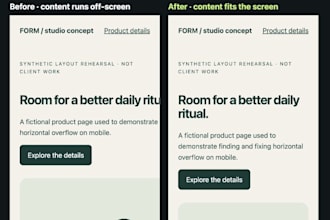 fix a mobile layout or CSS issue on your website