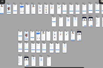 design modern mobile app UI UX in figma for ios and android