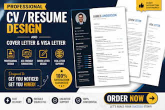 do professional CV resume design cover letter formatting visa letter
