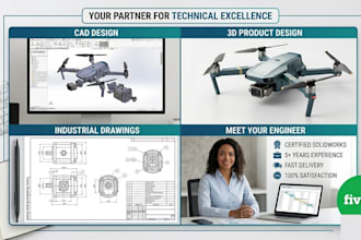 do cad design, 3d product design, industrial drawings