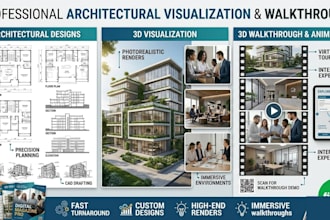 do architectural designs, 3d visualization and walk through