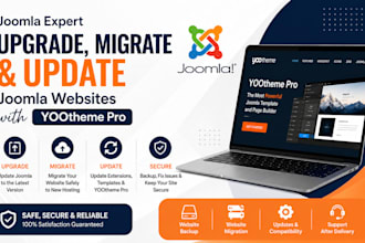 do upgrade, migration, update for joomla website, homey yootheme pro joomla