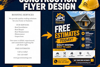 design construction flyer roofing plumbing landscaping electrical painting flyer