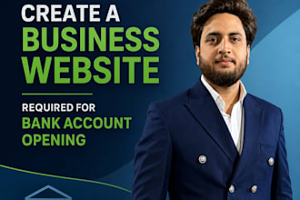 create a business website required for bank account opening