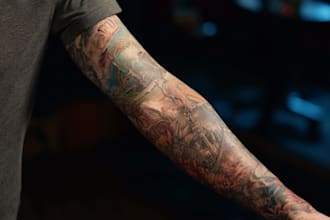 create a tattoo design of tattoo sleeve