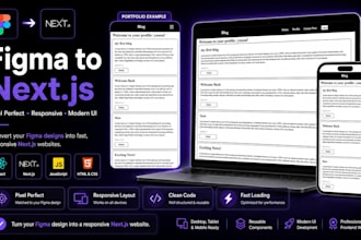 convert figma design to responsive nextjs website