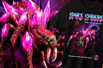 create print ready designs for dtf dtg and screen printing