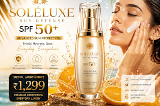 make an ad design for a sunscream