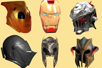 3d cosplay helmet model, wearable helmet design helmet cosplay creation 3d mask