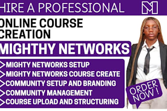create online course community and membership on mighty networks