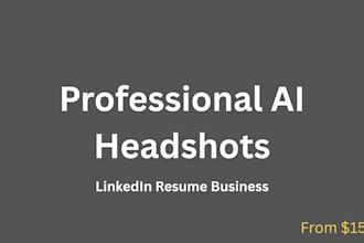 create a professional ai headshot for linkedin or resume