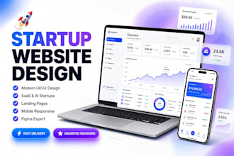 design a modern startup website in figma