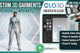design custom 3d garments and fashion apparel in clo3d