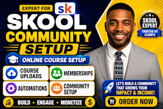 do skool communty setup skool online course skool  manager skool credit repair