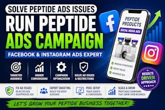 solve peptide ads issues and run peptide facebook instagram ads campaign