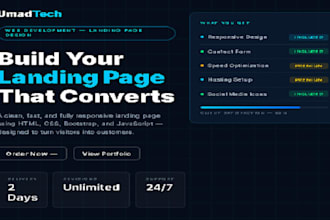 build a modern landing page with HTML CSS bootstrap