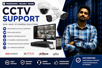 setup and troubleshoot cctv dvr nvr and IP camera systems