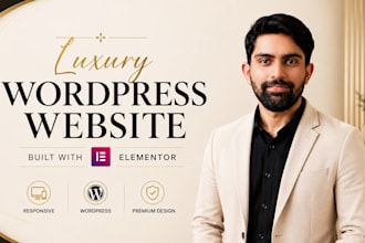 build luxury wordpress website with elementor pro