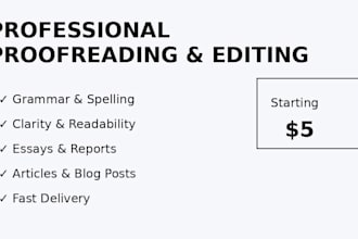 proofread and edit your english documents