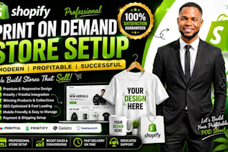 setup a high converting shopify pod store with printify or printful