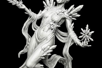 sculpt custom miniature or character for 3d printing and rendering