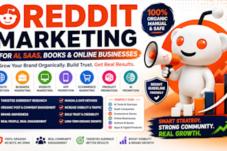 do organic reddit marketing for ai, saas, website, business, ecommerce promotion