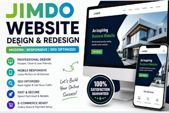design or redesign a professional jimdo website, landing page, and SEO setup