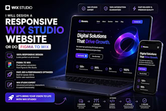design a responsive wix studio website or do figma to wix