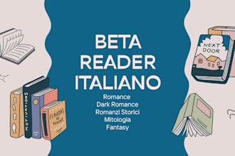 be your italian beta reader for romance and historical books