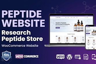 build peptide website and research peptide store