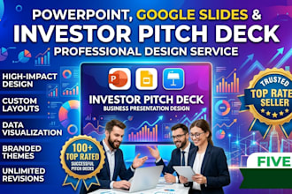 do powerpoint, google slides design and investor pitch deck