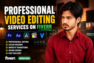 do professional video editing for youtube, facebook, insta
