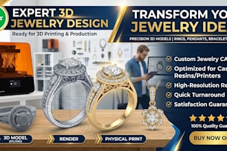 create 3d jewelry design for 3d printing