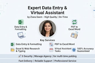 be your expert data entry operator and data typing specialist