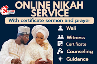 arrange your complete online nikah ceremony