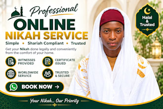 arrange your complete online nikah ceremony