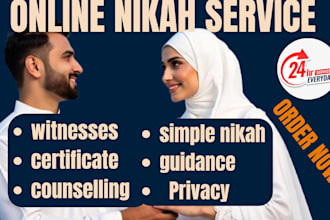 arrange your complete online nikah ceremony