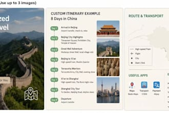 create a personalized china travel itinerary