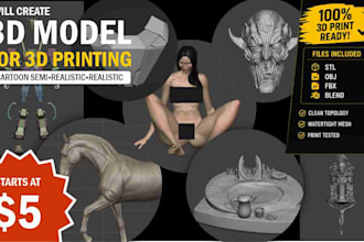 create custom 3d printable character models