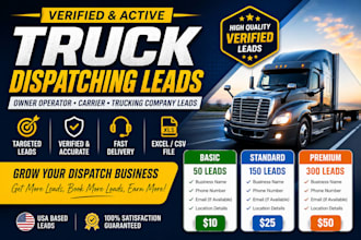 provide verified truck dispatching leads and owner operator contacts