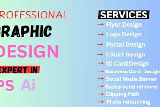 create a charismatic graphics design materials