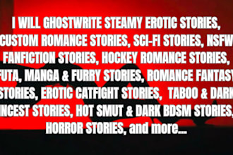 write nsfw fanfiction futa dark incest bdsm lgbtq erotica dark romance story