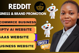 promote business ecommerce, saas, iptv, ai website game app with reddit seo post