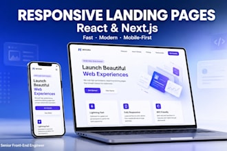 develop a high converting react landing page