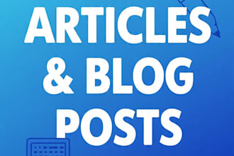 write SEO optimized articles and blog posts for your website
