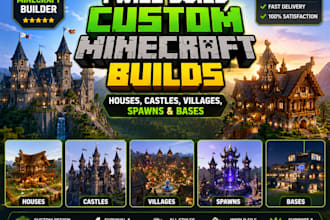 build minecraft houses castles villages spawns and bases
